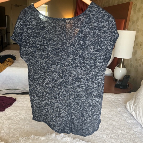 🔴SOLD🔴Rachel Roy Crossover Heather Navy Blouse - Picture 6 of 13